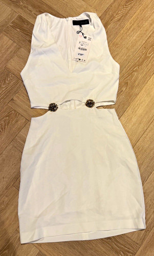Zara white sleeveless neck - zara, v-neck
