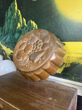 Vintage Habitat copper Jelly mold tinned kitchen dessert wall art brass mould