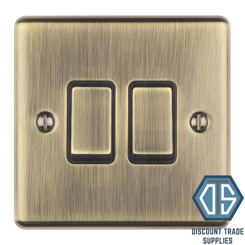 Antique brass screwed switches - antique,
