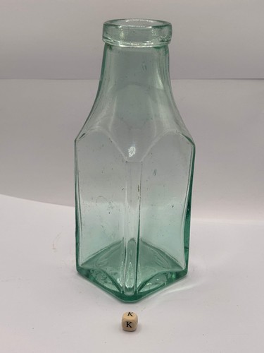 Old square aqua glass pickle