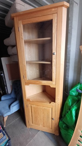 Solid oak tall corner unit - tall,