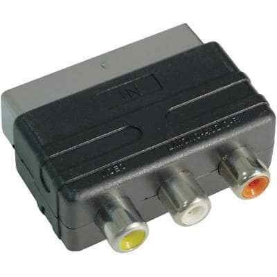 Scart plug phono sockets - scart, 3
