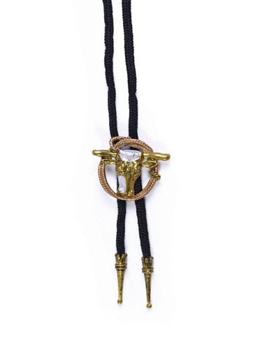 Cowboy necktie bootlace steer - cowboy,