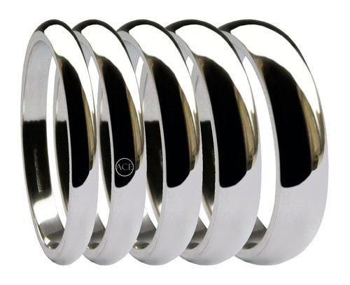 950 solid platinum - solid, d-shape