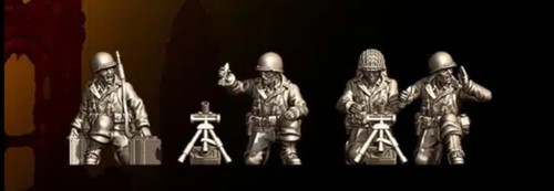 28mm ww2 army light mortar - ww2, us
