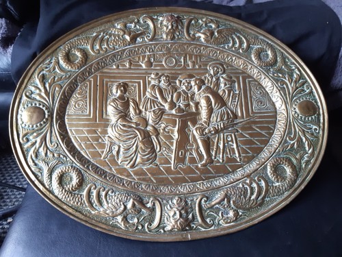 Vintage large brass wall - large,
