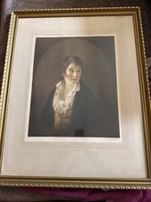 Large Framed Mezzotint Print