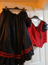 Red And Black  Wild West  Saloon Girl Costume