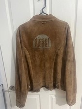 DIESEL COW LEATHER REVERSIBLE JACKET VINTAGE 90'S  VERY RARE METAL POPPERS XL