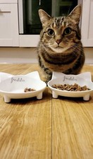 Personalised Cat Bowls Black