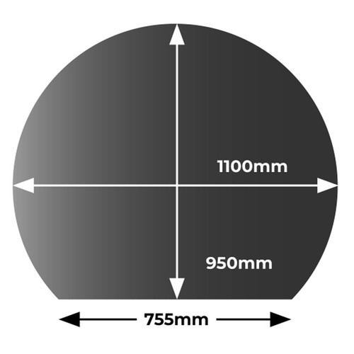 Glass hearth circular shape - glass,