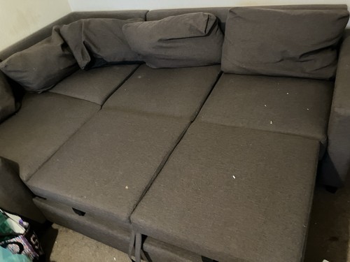 Used brown corner sofa - brown,