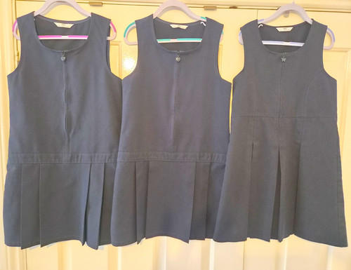 Girls navy school pinafore - girls,