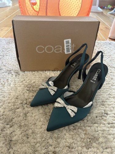 Coast emerald green satin - emerald,