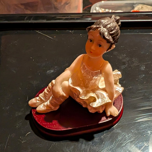 Painted resin ballerina - painted,