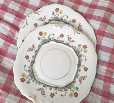 2 x Vintage Salisbury China Bradley England Plates, lovely 'Daisy' Pattern 