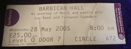 Lou reed london barbican - reed,