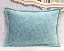 New Cushion Cover in heavy Chenille upholstery Duck Egg fabric 16" x 12"