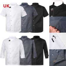 UK Unisex Chef Coat Pressional Kitchen Chef Jacket Men Women Restaurant Uniform