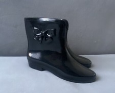 MEL Dreamed by MELISSA Black Ankle Boots PVC Gloss Size 5/38
