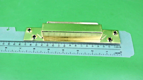 Strike plate brass plated - x,