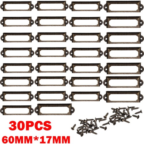 30x 60x17mm metal label holder - 60x17mm,