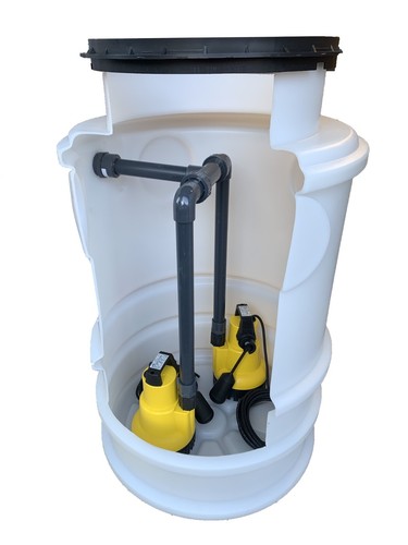 Basement cellar twin sump - twin,