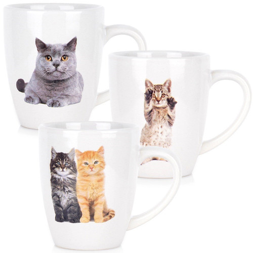 Cat print mug set off - cat, of