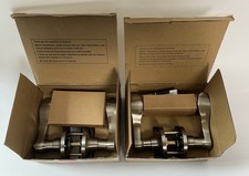 Probrico Privacy Door Levers Wave Style Handles Keyless Lock Bed Bath Door 2 Set