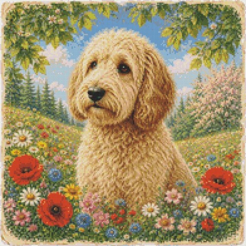 Labradoodle puppy dog in - puppy,