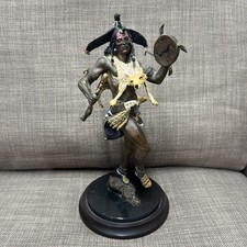 Franklin Mint SPIRIT OF THE BLACKBIRD American Indian Bronze Statue (No Org box)