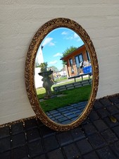 Vintage Gilt Oval Carved Wood