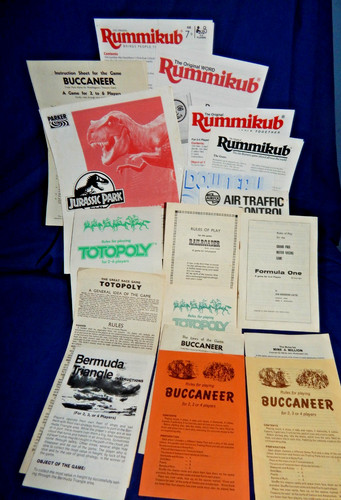 Board game instruction - game, manuals
