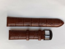 JEAN BELLECOUR BROWN LEATHER WATCH STRAP 20mm