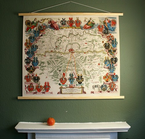 Antique wall map art - wall, print