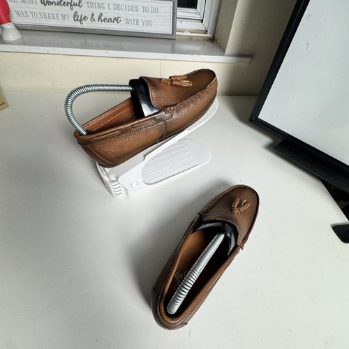 Brown leather tassel loafers - leather,