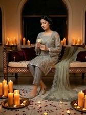 Maria B Inspired Silver-Grey