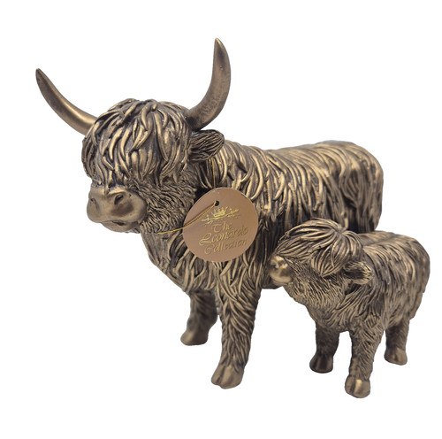 Large bronze resin highland - bronze,