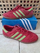 Adidas Trainers Mens Size UK 9 Hamburg Red Green Originals 2014 Casuals Terraces