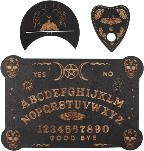 Wooden black ouija - black, board