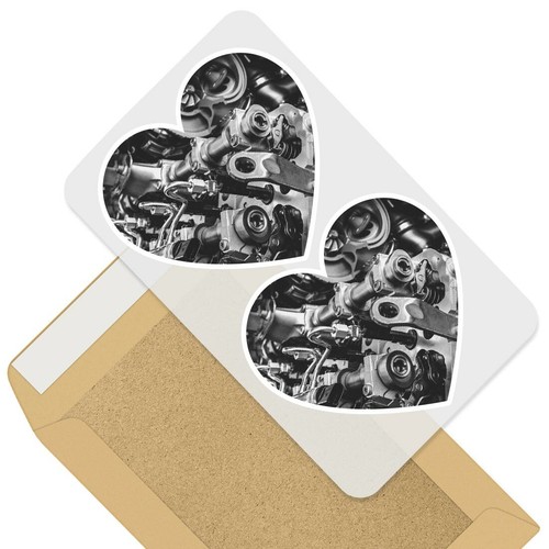 Heart stickers bw - cm,