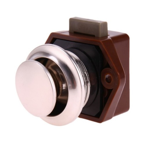 Nickel push button door lock - nickel,