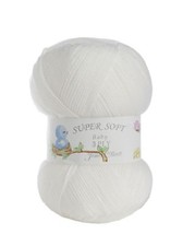 James Brett Baby 3 Ply Yarn Super Soft Acrylic Wool 1 5 or 10 Balls 100g White