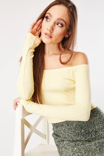 Women ribbed off - ribbed,