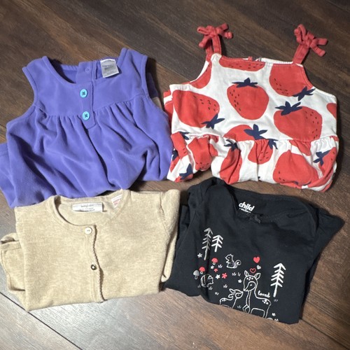 Baby girl 12clothing lot 4pc - baby, 6-12clothing