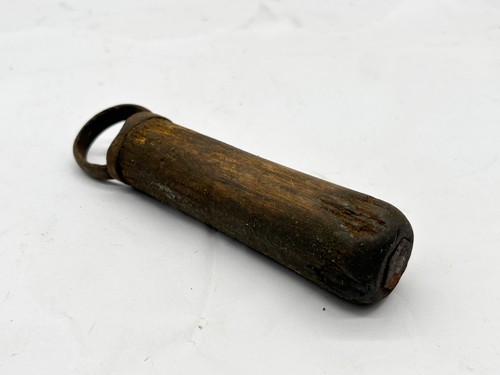 Antique wooden handle - wooden, metal
