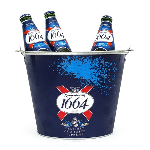 Large metal beer ice bucket - large,