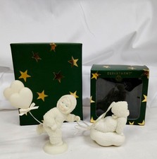 Department 56 Snowbabies x 2 Love Is In The Air & Angel Baby - Y29