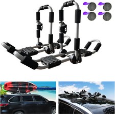 ASMSW Kayak Car Roof Rack 1 Pair 4-in-1 for Kayak Surf Adjustable J Shape Mount