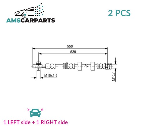 Brake hose line pipe front - front, 1